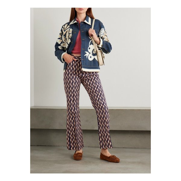 라더블제이 Jj 플로럴 프린트 데님 재킷 네이비 46376663162845517