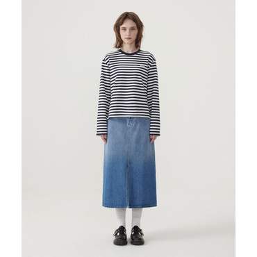 커버낫 우먼 데님 롱 스커트 Blue CO2501SR71BL