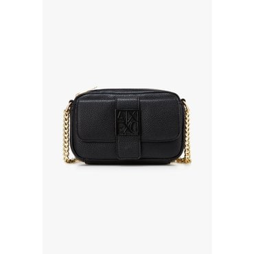 ARMANI EXCHANGE AX 여성 스퀘어 로고 소프트 크로스바디백- 블랙(A425170506)