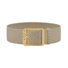 [18mm] Perlon Watch Strap (Beige Gold)_