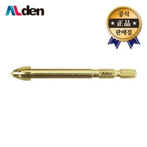 Alden 타일비트 유리비트 십자형 6.5mm PLUS-65 임팩드라이버날 벽돌 석고보드 대리석비트