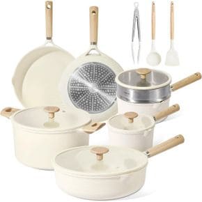 독일 까로떼 냄비 CAROTE 14pcs Pots and Pans Set Nonstick Cookware Sets Easy to Clean Kitch