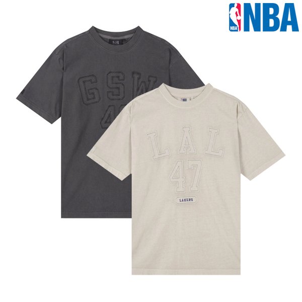 [여주점] 공용 GSW 피그먼트 패치워크 반팔 티셔츠(N252TS123P)