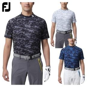 3132440 풋 조이 FOOTJOY 골프 웨어 맨즈 반소매 모크 넥 셔츠 FJ-S23-S19  CA3237242