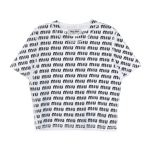 [미우미우] MJN450 12P2 F0009 여성 프린트 코튼 티셔츠