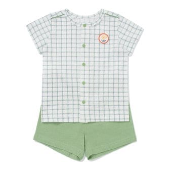 블루독베이비 [여주점] [오프라벨 여주점] 블루독베이비 (GN) 그리드체크내의 (45370-054-04)