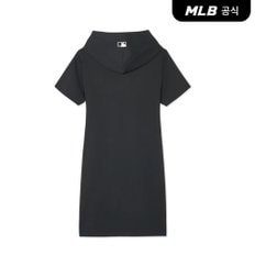 [코리아공식]여성 베이직 스몰로고 후드 원피스 NY (Black)