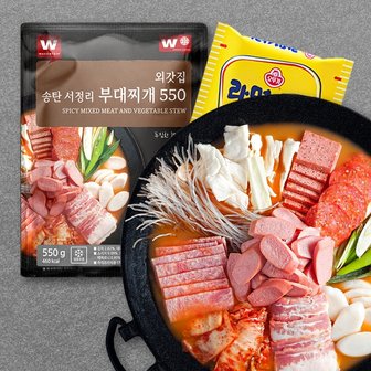 외갓집 햄 소세지 폭탄 부대찌개 550g X 7팩 (라면사리 4개 증정)