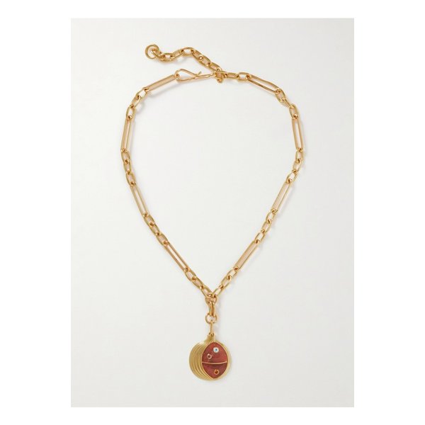 리지 포르투나토 포메그래니트 골드 도금 멀티스톤 네크리스 46376663162907513