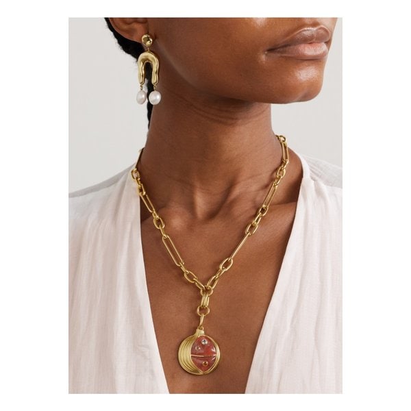 리지 포르투나토 포메그래니트 골드 도금 멀티스톤 네크리스 46376663162907513