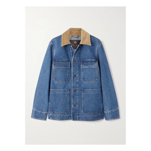 딘 코듀로이 트리밍 데님 재킷 다크 데님 46376663162891053