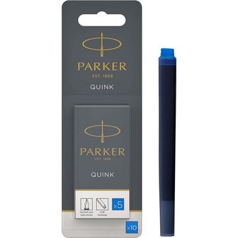 파카 영국 파카 만년필 Parker Fountain Pen Ink Refill Cartridges Long Washable Blue QUINK 10 Cou