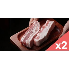 [자연맛남] 강원도 1등급 국내산 돼지고기 통삼겹살 500gx2팩 (1kg/두께5-6cm)