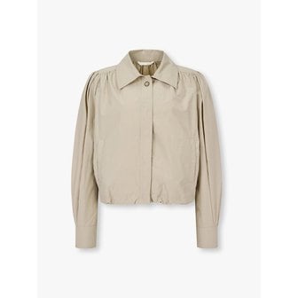 GCUT 셔링 디테일 스트링 헴 자켓_베이지 7215220301