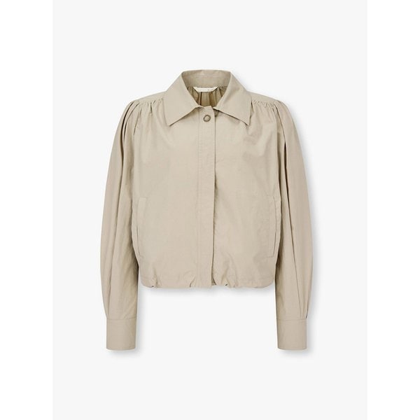 셔링 디테일 스트링 헴 자켓_베이지 7215220301