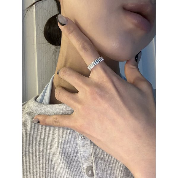 [925silver] Stripe ring