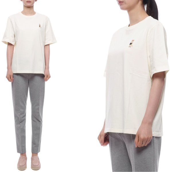 [부산점] 26SS 여성 드레스드 폭스 반팔티셔츠 (QW00114KJ0119 0443 26S)