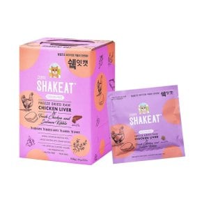 SHAKEAT 캣 건식사료 파우치 닭간 80g x 15 x 2