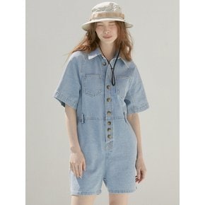 Denim short overall (light blue)