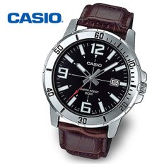 [정품] CASIO 카시오 남성 야광 정장 가죽시계 MTP-VD01L-1B