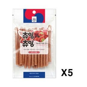 펫슐랭 츄잉츄잉 스틱껌 80g(20p) X5 / 딸기맛