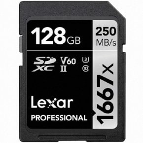 Lexar SDXC CLASS10 UHS-II U3 Professional 1667X V60 250MB/s (128GB)