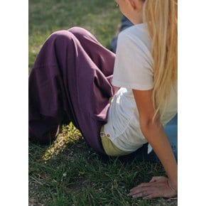 Diagonal jogger pants _Prune Purple B63003APL8A_P53