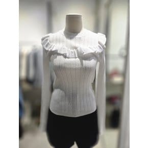 [여주점] 오픈워크 러플 니트탑ES1JK101