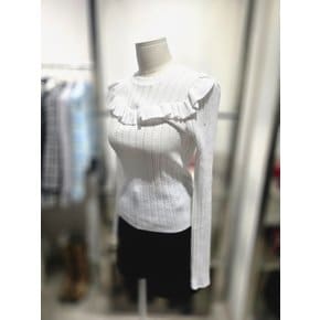 [여주점] 오픈워크 러플 니트탑ES1JK101