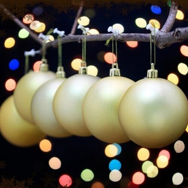 골드 무광볼 6p세트(8cm) 트리 장식볼