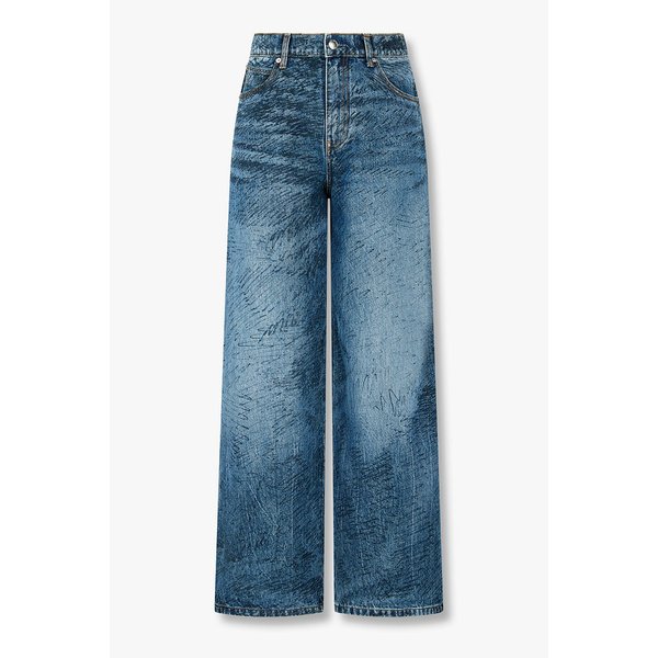 [UNISEX] 마커 프린트 릴랙스트 데님 팬츠 3625310001000