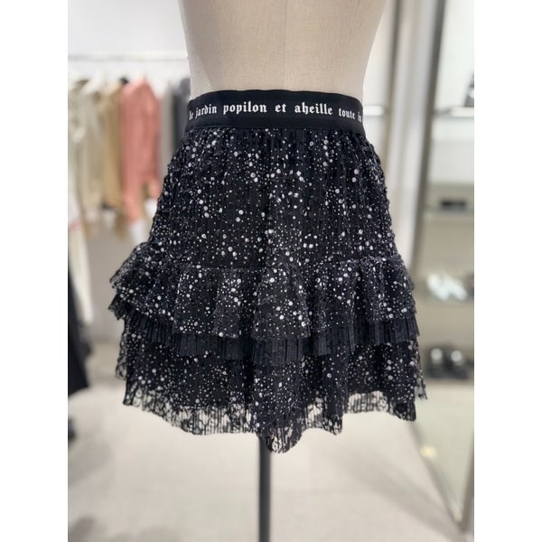 [여주점] 매쉬소재 믹스 티어드 미니 스커트ES2WS963