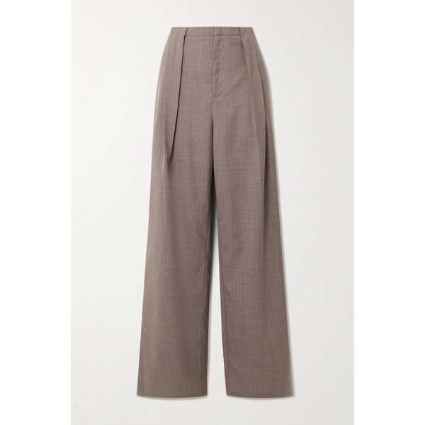 데이지 스튜디오 플리츠 핀스트라이프 울 트윌 와이드 팬츠 46376663163021214