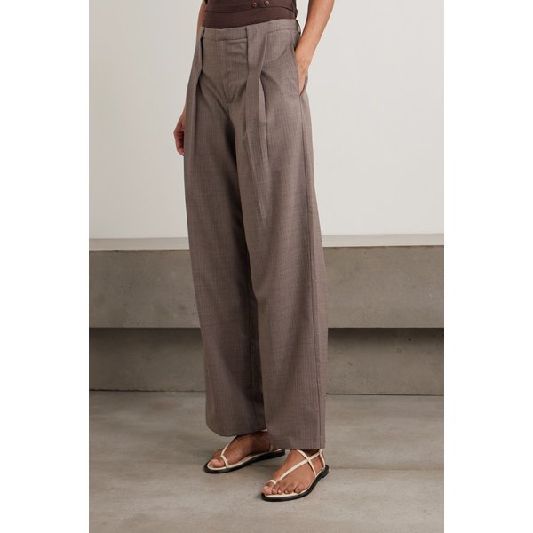 데이지 스튜디오 플리츠 핀스트라이프 울 트윌 와이드 팬츠 46376663163021214