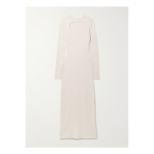 프리얀카 컷아웃 리브 코튼 블렌드 맥시 원피스 1647597320527082