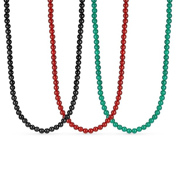 [도로시] 14K 컬러 오닉스 비드 목걸이(천연석)(3type)_4mm