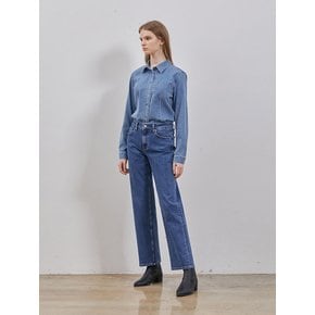 DENIM BASIC STRAIGHT FIT PANTS INDIGO