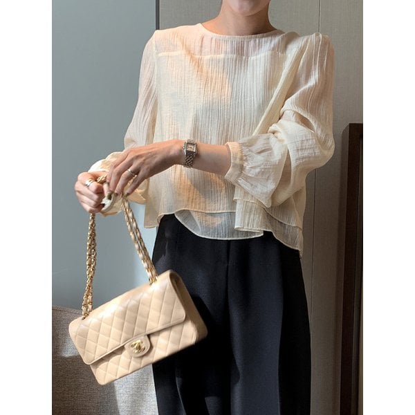 무드 레이어드 블라우스_BUTTER CREAM