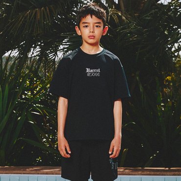배럴 SANN 키즈 루즈핏 반팔 래쉬가드 블랙 (B5SKWRG352BLK)