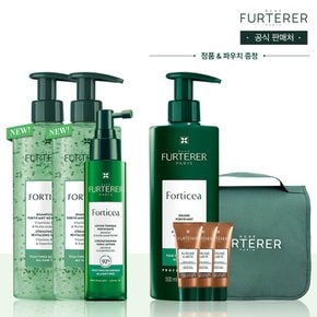 [SSG단독] 포티샤 슈퍼볼륨 스텝케어 트리오(+트래블파우치,포티샤마스크 500ml,랜덤40mlX3)