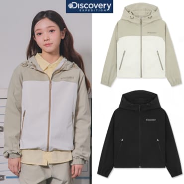 디스커버리키즈 25SS 키즈 여아 프레시벤트 우븐 트레이닝 후드자켓 DKTR3E051