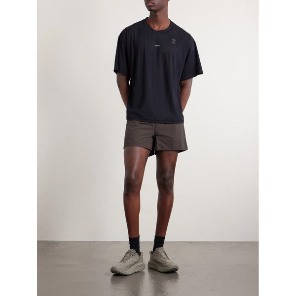 로고 장식 아플리케 스페이스-O 메쉬 티셔츠 46376663163018343