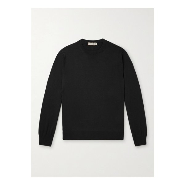 슬림핏 가먼트 다이 캐시미어 스웨터 블랙 46376663162941371