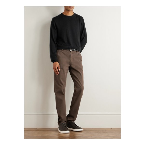 슬림핏 가먼트 다이 캐시미어 스웨터 블랙 46376663162941371