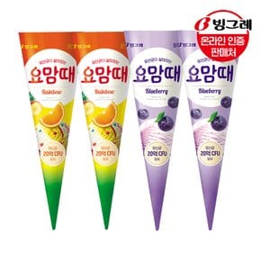요맘때 콘 2종 블루베리/레인보우 18개 /아이스크림