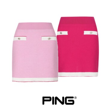 핑 [24 S/S ]   여성  배색 니트 큐롯 스커트     121D2PC781   (출시가 318,000)