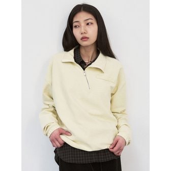 시스에이 언발란스 테리 하프 집업 [butter cream]