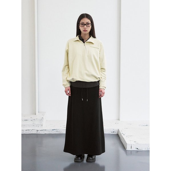 언발란스 테리 하프 집업 [butter cream]