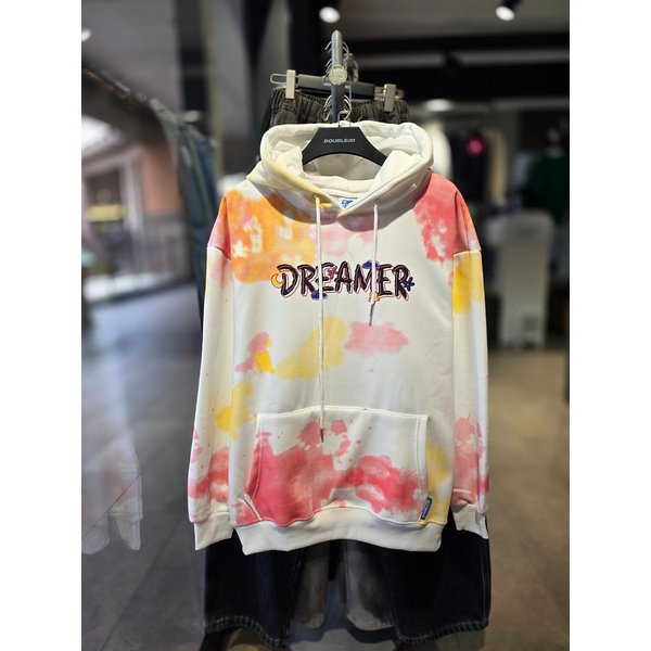 [시흥점] 융기모 물나염워싱 베어 세미오버핏 후드(화이트)남여공용/JGZZ30B22WH