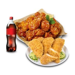 호식이두마리 양념치킨+통살가득 텐더킹(머스타드)+콜라500ml